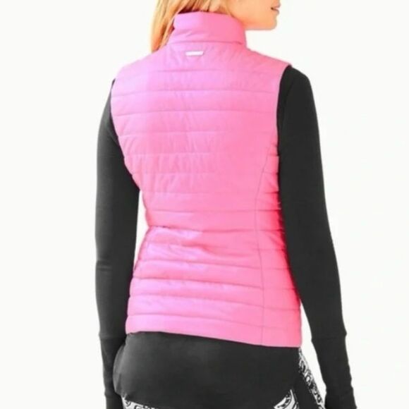 Lilly Pulitzer Elyn Puffer Vest 60th Anniversary Print Pink Size XS NWT - Picture 11 of 14